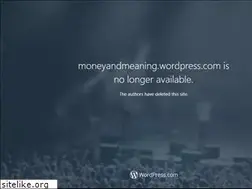 Sites similar to moneyandmeaning.wordpress.com