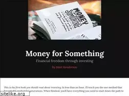 Sites similar to moneyforsomething.org