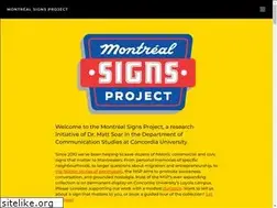 Sites similar to montrealsignsproject.ca