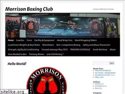 Sites similar to morrisonboxing.net