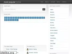 Sites similar to mostpopularlyrics.com