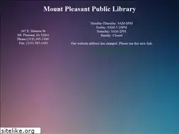 Sites similar to mountpleasantiowalibrary.com