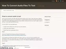 Sites similar to mp3totext.wordpress.com