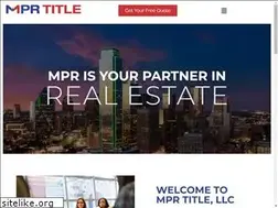 Sites similar to mprtitle.com