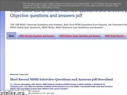 Sites similar to msbiinterviewquestionspdf.blogspot.com
