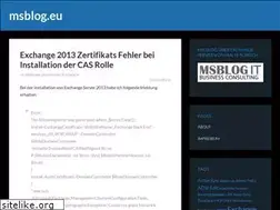 Sites similar to msblog.eu