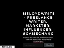 Sites similar to msloydwrites.com