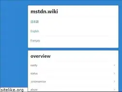 Sites similar to mstdn.wiki