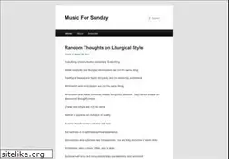 Sites similar to musicforsunday.com