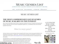 Sites similar to musicgenreslist.com
