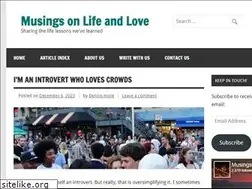 Sites similar to musingsonlifeandlove.com