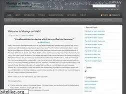Sites similar to musingsonmath.com