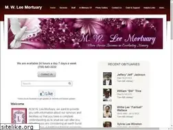 Sites similar to mwleemortuary.com
