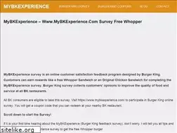 Sites similar to mybkexperience.page