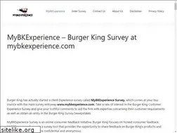 Sites similar to mybkexperiencel.com