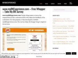Sites similar to mybkexperiencez.com
