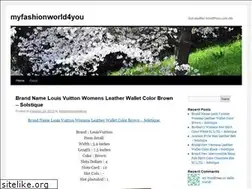 Sites similar to myfashionworld4you.wordpress.com
