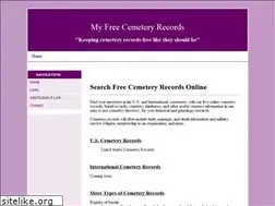 Sites similar to myfreecemeteryrecords.com