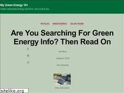 Sites similar to mygreenenergy101.com