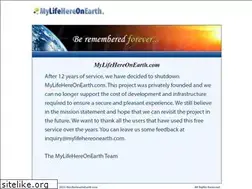 Sites similar to mylifehereonearth.com