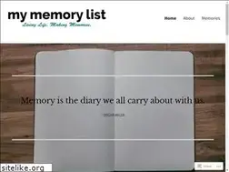 Sites similar to mymemorylist.com