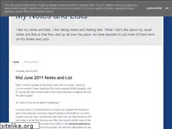 Sites similar to mynotesandlists.blogspot.com