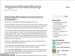 Sites similar to mypoorbraindump.wordpress.com