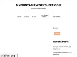 Sites similar to myprintableworksheet.com