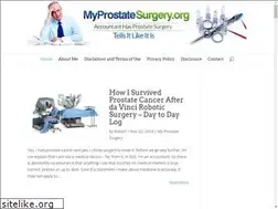 Sites similar to myprostatesurgery.org