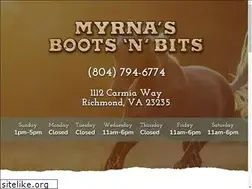 Sites similar to myrnasbootsnbits.com