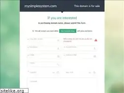 Sites similar to mysimplesystem.com