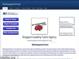 Sites similar to mysingaporetutor.com