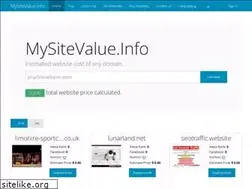 Sites similar to mysitevalue.info