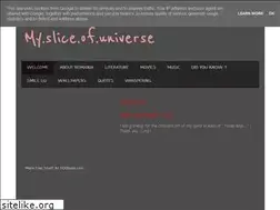 Sites similar to mysliceofuniverse2.blogspot.com