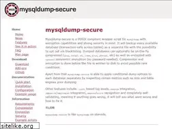 Sites similar to mysqldump-secure.org