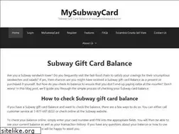 Sites similar to mysubwaycard.online