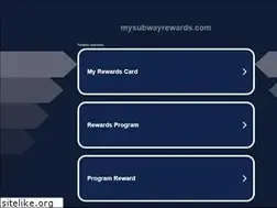 Sites similar to mysubwayrewards.com
