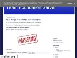 Sites similar to myteamfoundationserver.blogspot.com