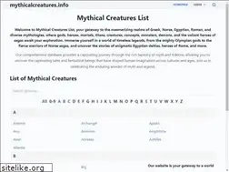 Sites similar to mythicalcreatures.info