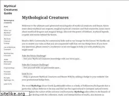 Sites similar to mythicalcreaturesguide.com