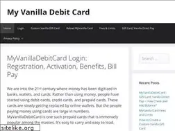 Sites similar to myvanilladebitcard.site