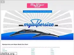 Sites similar to mywipersize.com