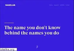 Sites similar to namelab.com