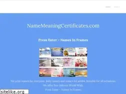 Sites similar to namemeaningcertificates.com