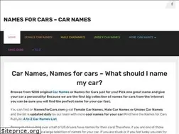 Sites similar to namesforcars.com