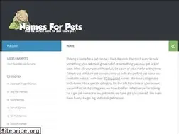 Sites similar to namesforpets.org