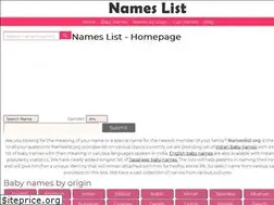 Sites similar to nameslist.org