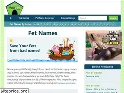 Sites similar to nameyourpets.com