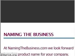Sites similar to namingthebusiness.com