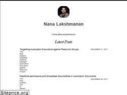 Sites similar to nanalakshmanan.com